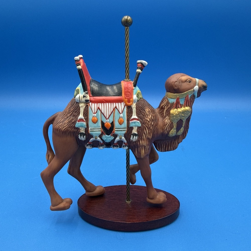 Vintage Franklin Mint Camel Figurine - Treasury Of Carousel Art (1988)